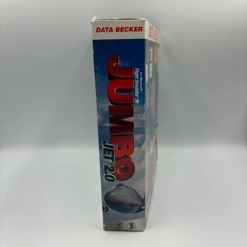 Data Becker Jumbo Jet 2.0 MS Flight Simulator 98 PC Blue Vintage Sealed
